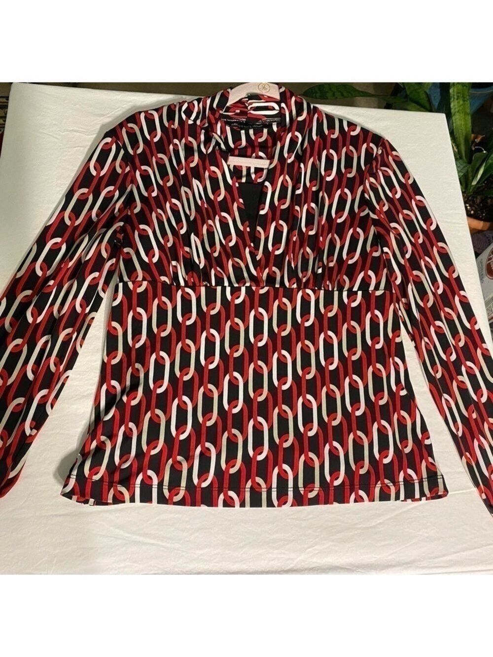 Briggs New York Slimming Faux Wrap Blouse M